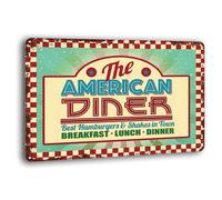 BAYABU The American Diner. Roadside Cafe, ann es 50/60, panneau r tro en m tal, d coration murale pour bar, 20 x 30 cm