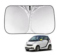 BAYAJIAZ Pare Soleil Voiture Pare Brise Avant pour Smart Fortwo 451 Coupe 2007-2014 Intérieure Visière Fenêtre Avant Bloque la Chaleur du Soleil et Les UV Pliable Été Accessoires,A