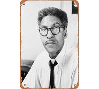 Bayard Rustin Plaque en métal décorative vintage 30,5 x 20,3 cm
