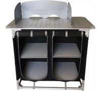 BAYASUN Meuble de Cuisine 4 Etagères Pieds Réglables Gris