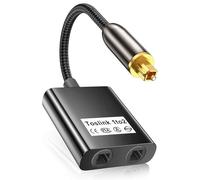 BayBerry Répartiteur de câble optique - Répartiteur Toslink 1 entrée 2 sorties Câble audio optique double port pour barre de son vers TV, CD, DVD, amplificateur