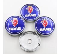 BayDe 4 pièces Acrylic/ABS Roue Centre Capuchons,pour Saab 60mm Auto Cache moyeux Jante décoration étanche Protéger Accessoires