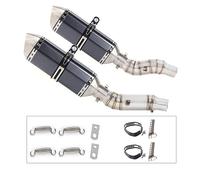 BAYDE Déflecteur Pot d'échappement Système D'évacuation D'échappement De Moto Double Catalyseur Supprimer Silencieux De Tuyau De Lien Moyen pour Kawasaki Z1000 Z1000sx 2010-2020 2011 (Color : 3)