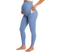 BAYDI Nudi Legging de grossesse pour femme avec poches, opaque, long, taille haute, doux et élastique, Phalaenopsis, M
