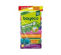 Bayeco Lot de 8 Serviettes Multi-usages en Microfibre Multicolore