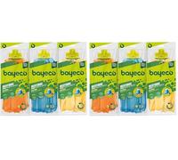 Bayeco - Streifenmop 100% Mikrofaser - Mit Gummikappe - Hohe Saugfähigkeit - Längere Lebensdauer und Widerstandsfähigkeit - Poliereffekt - Waschbar - In vier Farben erhältlich - 1 Stück (Lot de 2)