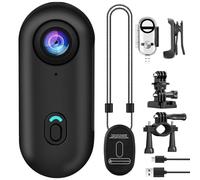 bayehngs Caméra d'action avec pouce 1080p, petite caméra portable, enregistrement POV mains libres, caméra corporelle pour vélo, moto, voyage, aventures en plein air (lot standard)