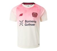 Bayer 04 Leverkusen Garçons New Balance Away Youth Short Sleeve Jersey en Noir, Polyester, Taille YM