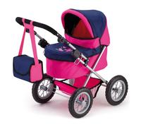 Bayer Design Poussette de poupée Trendy réglable et pliable Rose/Bleu