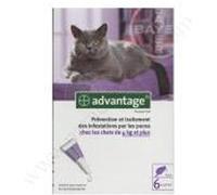 BAYER ADVANTAGE 80 pour Chat (4 Kg et +) (6 pipettes de 0,8 ml)