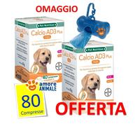 Bayer Calcium AD3 PLUS 40 / 80 / 120 Comprimés Pour Chiens - Complément Minéral