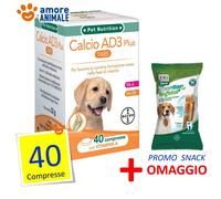 Bayer Calcium AD3 PLUS 40 / 80 / 120 Comprimés Pour Chiens - Complément Minéral