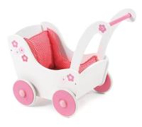 Bayer Chic 2000 425-99 Fiori Poussette pour poupée en Bois Blanc/Rose