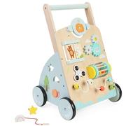Bayer Chic 2000-436-20 Poussette d'apprentissage en bois coloré avec jouet de motricité Activity-Walker