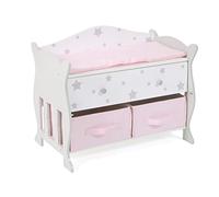 Bayer Chic 2000 506 95 Table à Langer pour poupée avec 3 Compartiments de Rangement, 3 Ans à 8 Ans, étoiles Grises