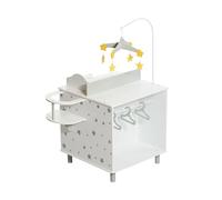 Bayer Chic 2000 525 95 - Table à Langer Multifonction pour poupée, Motif étoiles Gris