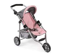 Bayer Chic 2000-61215 - Poussette de poupée Lola - Jogging - Poussette de poupée - Mélange gris/rose - 50 cm - 70 x 33 x 62 cm