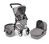 Bayer Chic 2000 645 19 Poussette Combinée Fides 3 en 1 Jeans Gris 61 x 44,5 x 85 cm