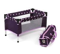 Bayer Chic 2000 652 71 Lit de Voyage pour poupée jusqu'à 50 cm, 3 Ans à 8 Ans, Motif étoiles, Violet
