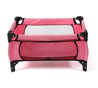 Bayer Chic 2000 653 57 - Lit de voyage de luxe pour poupées, jusqu'à 50 cm, couleur Rose