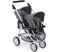 Bayer Chic 2000 68976 Tandem-Buggy Vario - Voiture pour poupée, grise (gris jeans), de 3 à 7 ans.