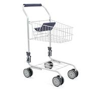 Bayer Chic 2000 760 50 Chariots de Courses en métal avec siège pour poupée intégré, Excellent ajout au Magasin, Bleu Marine