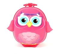 Bayer Chic 2000 Bouncie Kinder-Trolley mit 3D-Eulen-Motiv Bagage Enfant, 40 cm, 20 liters, Rose (Pink)