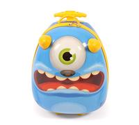 Bayer Chic 2000 Bouncie Kinder-Trolley mit 3D-Monster-Motiv Bagage Enfant, 40 cm, 20 liters, Bleu (Blau)