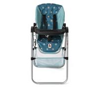 Bayer-Chic Chaise haute pour poupée 2000® – Étoiles turquoises, réglable et pliable, porte-bagages