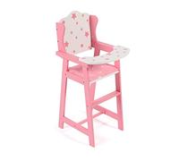 Bayer Chic 2000 - Chaise Haute pour poupées jusqu'à 46 cm, Meuble de poupée, Accessoire de poupée, étoiles Rose