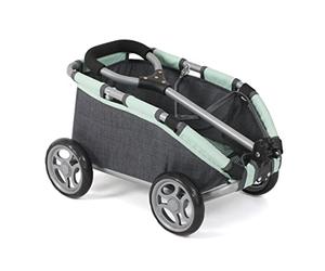 Bayer Chic 2000 Chariot de Traction Skipper, Petit Chariot pour Peluches, poupées et Jouets, Gris foncé, Anthracite mélangé, Menthe, 660-67
