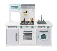 Bayer Chic 2000 Cuisine pour Enfants, Cuisine de Jeu Extra Large pour Enfants à partir de 3 Ans, Blanc, Gris, Menthe