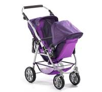 Bayer Chic 2000 - Le buggy Tandem Vario - Violet pour poupées jumelles