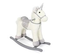 Bayer Chic 2000 Licorne à Bascule, Hauteur de la Selle 46 cm, Animal à Bascule, Joli Cheval à Bascule en Peluche, Beige-Gris