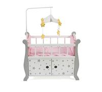 Bayer Chic 2000 Lit pour poupée Mobile, Meubles de poupée, Accessoires pour poupées, étoiles Grises