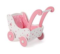 Bayer Chic 2000 - Poussette de poupée en Bois pour poupées jusqu'à Une Taille de 54 cm, étoiles Roses
