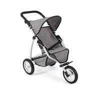 Bayer Chic 2000 - Poussette de poupée Leon, Jogging Buggy, Jogger de poupée pour Enfants de 4 à 8 Ans, Jeans Gris