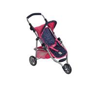 Bayer Chic 2000® Poussette de poupée Lola - Confettis Roses - Poussette Pliable pour poupée - Poignée réglable en Hauteur de 33 à 62 cm - Jogger à 3 Roues - Poupées jusqu'à 50 cm - 3-6 Ans