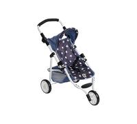 Bayer Chic 2000® Poussette de poupée Lola - étoiles Navy - Poussette Pliable pour poupée - Poignée réglable en Hauteur de 33 à 62 cm - Jogger 3 Roues - Poupées jusqu'à 50 cm - 3-6 Ans