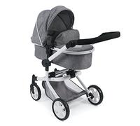 Bayer Chic 2000 - Poussette de poupée Mika 2 en 1 pour Enfants de 4 à 8 Ans, Gris Jeans 73 x 41 x 82 cm