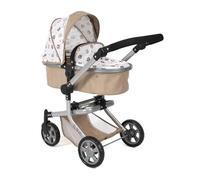 Bayer Chic 2000 Poussette de poupée Mika, Poussette combinée 2 en 1 pour Enfants de 4 à 8 Ans, Poussette pour poupées jusqu'à 52 cm, Ourson Beige