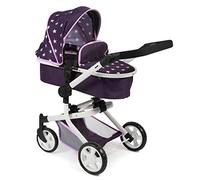 Bayer Chic 2000 Poussette de poupée Mika, Poussette combinée 2 en 1 pour Enfants de 4 à 8 Ans, Stars Violet, 73 x 41 x 82 cm
