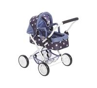 Bayer Chic 2000 Poussette de poupée Smarty, Petite Poussette de poupée pour Enfants à partir de 2 Ans, Poussette Jouet, étoiles, Bleu Marine