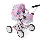 Bayer Chic 2000 Poussette de poupée Smarty, Petite Poussette de poupée pour Enfants à partir de 2 Ans, Fleurs, Rose, 555-53