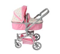 Bayer Chic 2000 - Poussette de poupée Yolo, Poussette combinée 2 en 1 pour Enfants de 3 à 8 Ans, Poussette pour poupées jusqu'à 52 cm, Poussette pour poupée, Landau pour poupée, Papillons, Rose