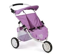 Bayer Chic 2000-Poussette Double pour poupées jusqu'à 50 cm, 697 35, Mélange de Lilas, Violet