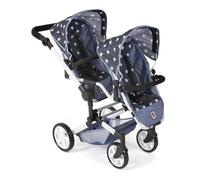 Bayer Chic 2000 Poussette poupée Double Linus Duo Pliable réglable | Poussette double pliable avec poignée réglable de 50 à 82 cm, conçue pour transporter 2 poupées.