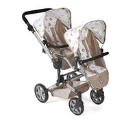 Bayer Chic 2000 Poussette poupée Double Linus Duo Pliable réglable | Poussette double pliable avec poignée réglable de 50 à 82 cm, conçue pour transporter 2 poupées.