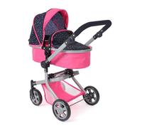 Bayer Chic 2000® Poussette de poupée Mika 2-en-1 Confettis Rose Pliable Poignée 47-80 cm Poupées 52 cm