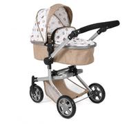 Bayer-Chic Poussette pour poupée combinée 2 en 1 Mika Beige avec oursons